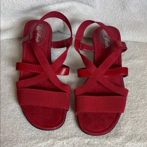 Life Stride Red Strappy Sandals Women’s size 7.5M